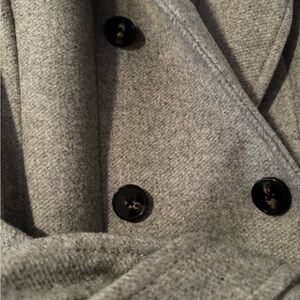 Express Gray Coat with Black Accents